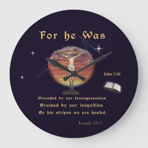 John 3:16 große wanduhr