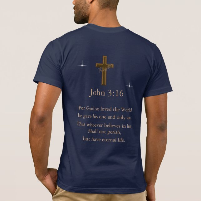 John 3:16 Herren T - Shirt (Rückseite)