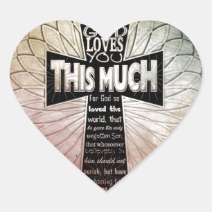 John 3:16 Herz-Aufkleber