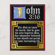 John 3 16 Illuminated Letter Oaster Bible Zitat