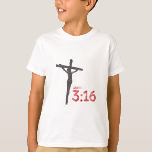 John 3:16 Jesus Crucifix Bible Verse T - Shirt