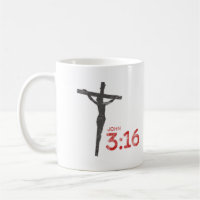 John 3:16 Jesus Crucifix Bible Verse Tasse