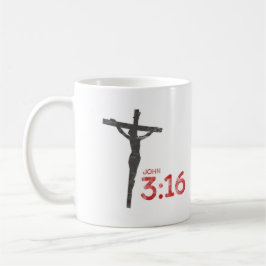 John 3:16 Jesus Crucifix Bible Verse Tasse