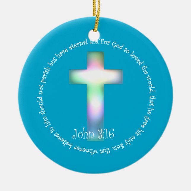 John-3:16 Keramik Ornament (Vorne)