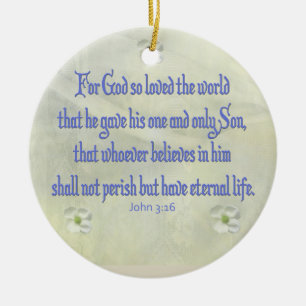 John 3:16 keramik ornament