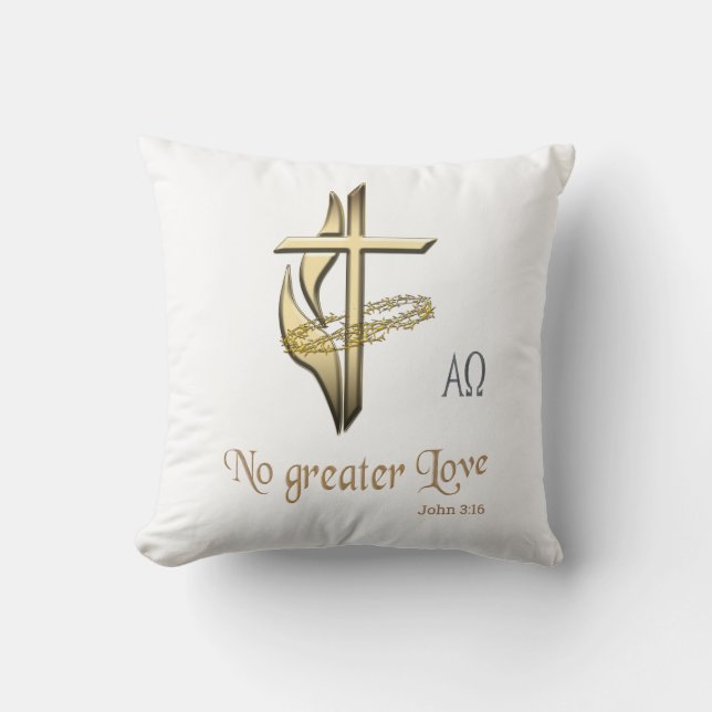 John 3:16 kissen (Vorderseite)