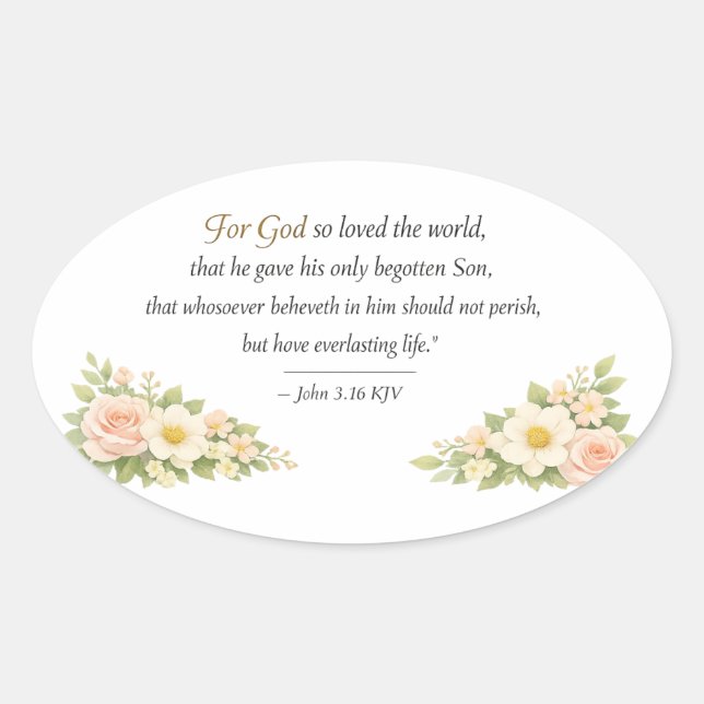 John 3:16 KJV Aufkleber • (Vorderseite)