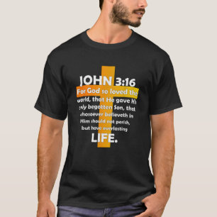 John 3 16 KJV Bible Christlich T Shirt 03