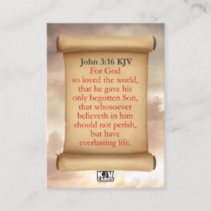 John 3:16 KJV Cards Visitenkarte
