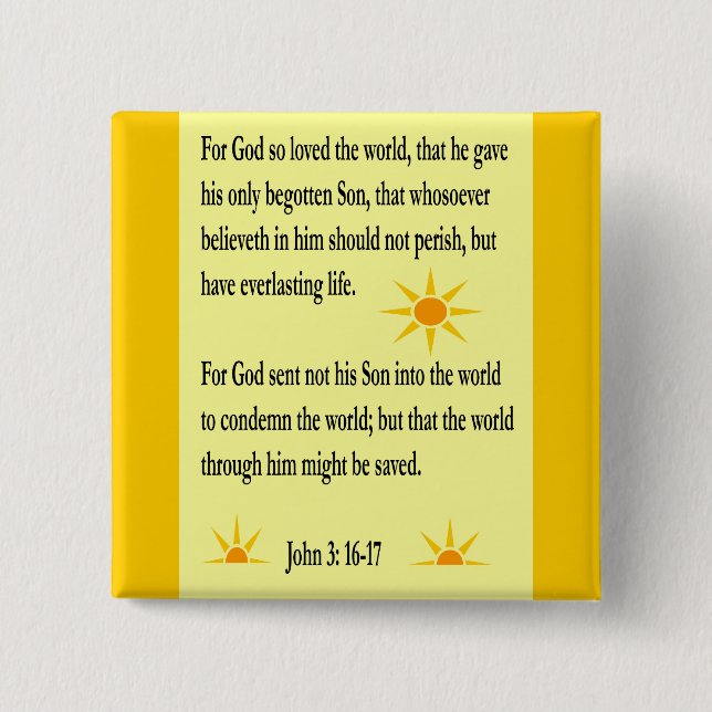 John-3:16 - Knopf 17 Button (Vorderseite)