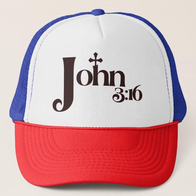 John 3:16 LKW-Hut Truckerkappe (Vorderseite)