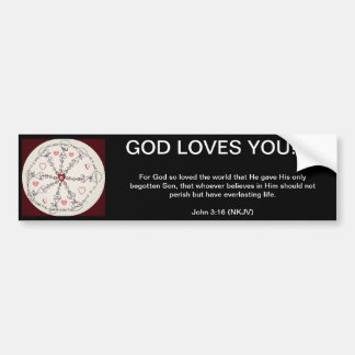John-3:16 Mandala Autoaufkleber