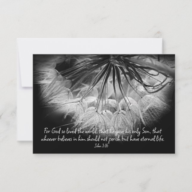 John 3:16 Note of Enermutions Nature Floral Card Mitteilungskarte (Vorderseite)