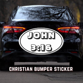 John 3:16 Oval Sticker