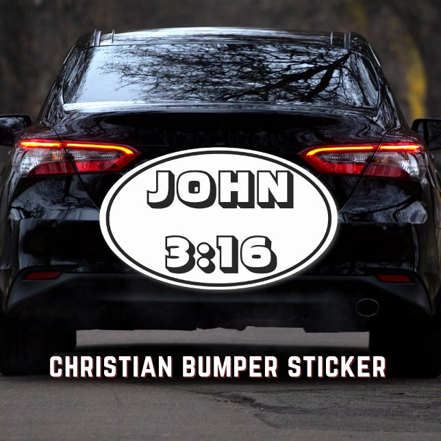 John 3:16 Oval Sticker (Von Creator hochgeladen)