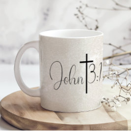 John 3:16 Pearl Background Kaffeetasse