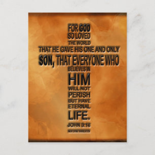 John 3:16 Postcard Postkarte