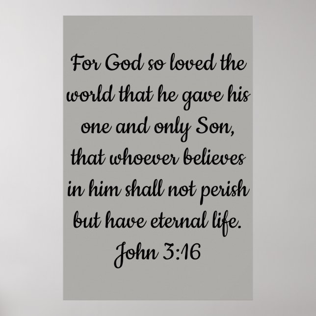 John 3 16 Poster (Vorne)
