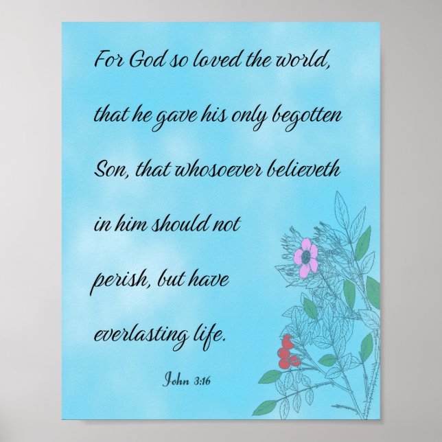 John 3:16 poster (Vorne)