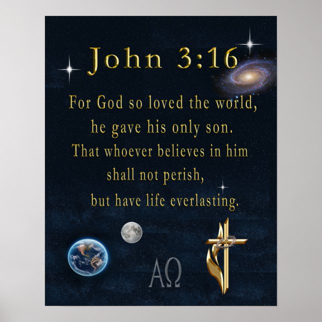 John 3:16 poster (Vorne)