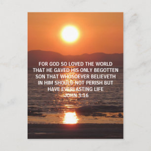 JOHN 3 16 POSTKARTE