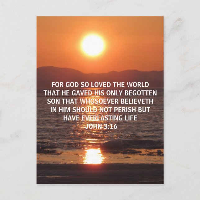 JOHN 3 16 POSTKARTE (Vorderseite)