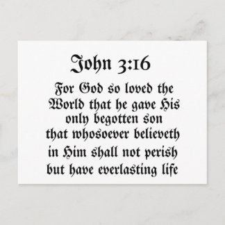 John 3:16 postkarte