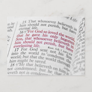 John 3:16 postkarte