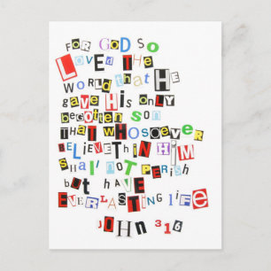 John 3:16 postkarte