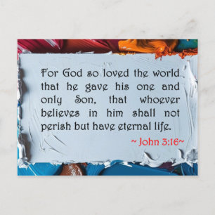 John 3:16 postkarte
