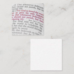 John 3:16 quadratische visitenkarte