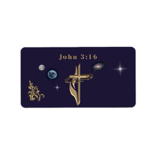 John 3:16 Rücksendeetiketten Adressaufkleber