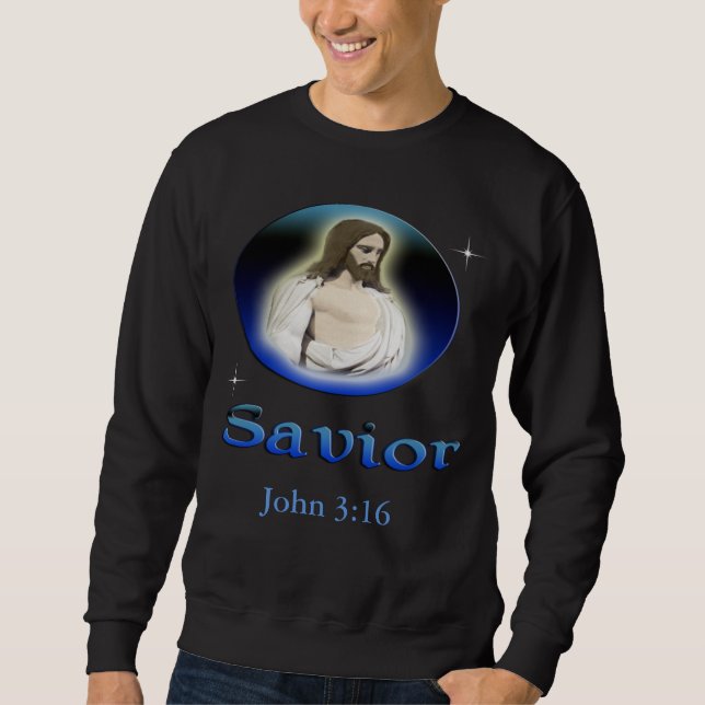John 3:16 Savior Sweatshirt (Vorderseite)