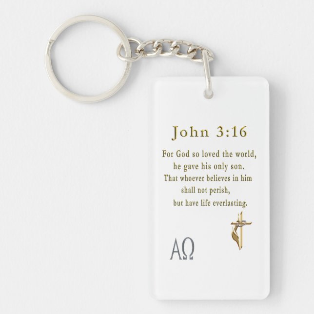 John 3:16 schlüsselanhänger (Vorderseite)