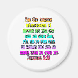 John 3:16 Schwedisch Magnet