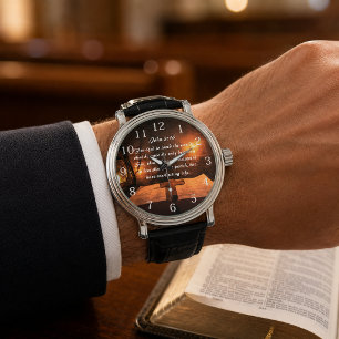 John 3:16 So liebte Gott die Welt glühende Laterne Armbanduhr