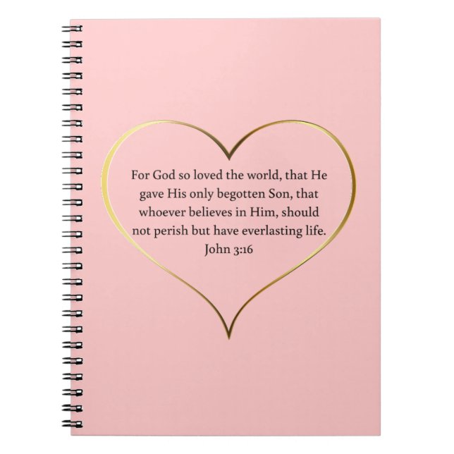 John 3:16 Spiral Notebook Notizblock (Vorderseite)