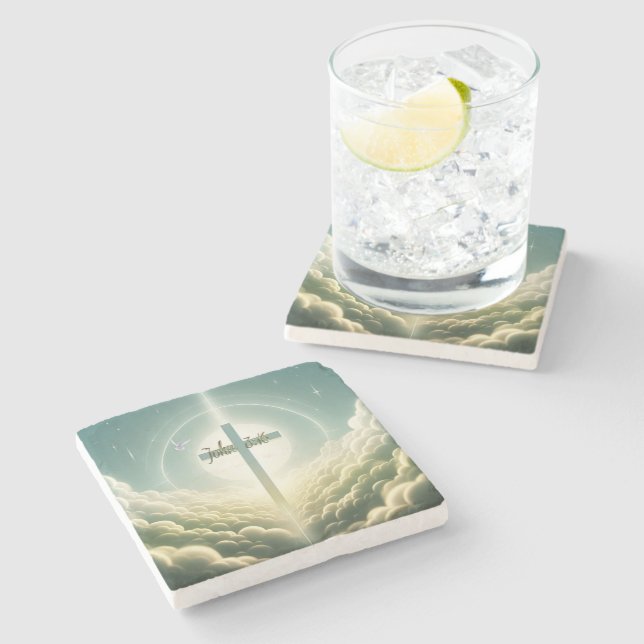 John 3:16 steinuntersetzer (Seitenansicht)