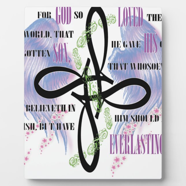 John 3:16 Tätowierdesign Fotoplatte (Vorderseite)