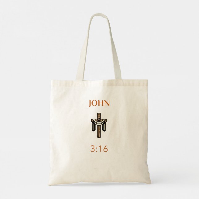 John 3:16 Tote Bag Tragetasche (Rückseite)