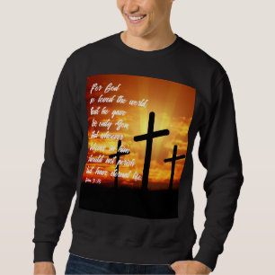 JOHN 3:16 TRENDY BIBLE VERSE CHRISTLICH GIFT SWEATSHIRT