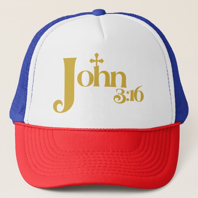 John 3:16 truckerkappe (Vorderseite)