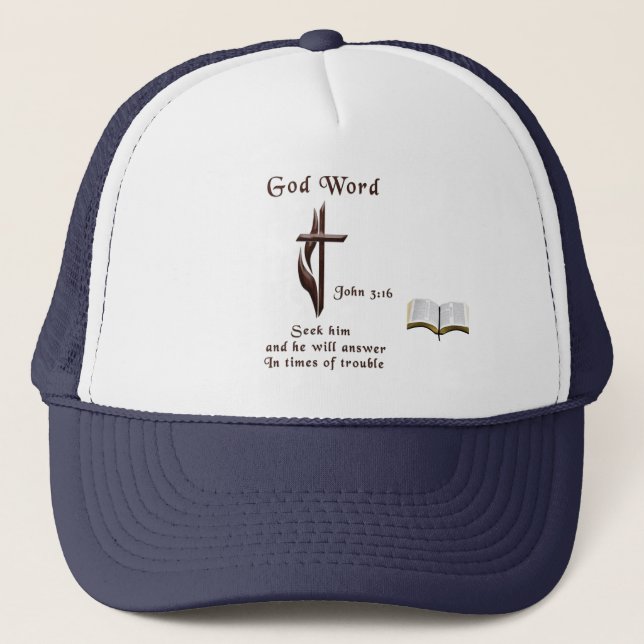 John 3:16 truckerkappe (Vorderseite)
