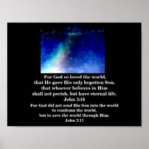 JOHN 3:16 und JOHN 3:17 Poster