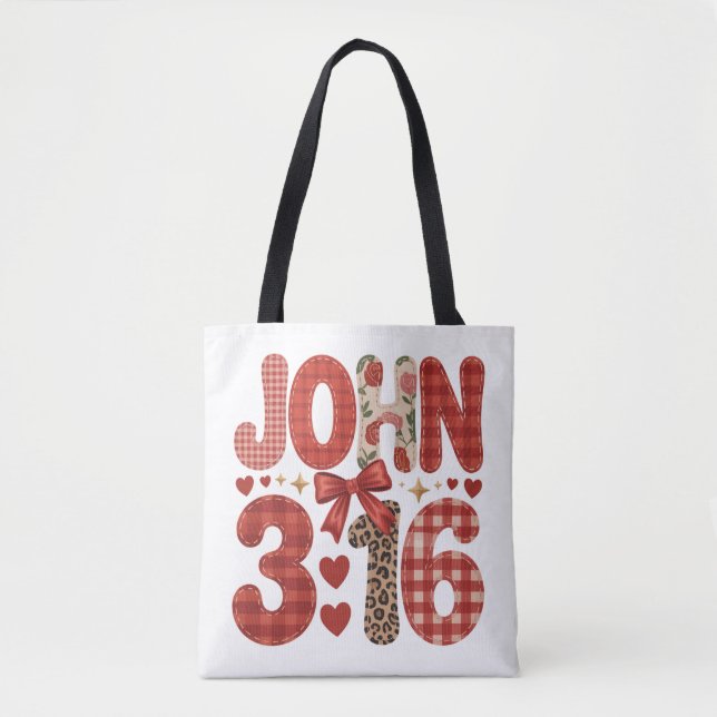 John 3:16 Valentins-Tasche für Christen (Vorderseite)