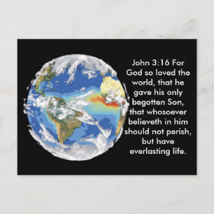 John-3:16 Valentinsgruß-Postkarte Feiertagspostkarte
