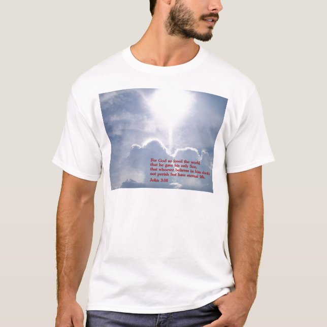 John-3:16 Wolken T-Shirt (Vorderseite)