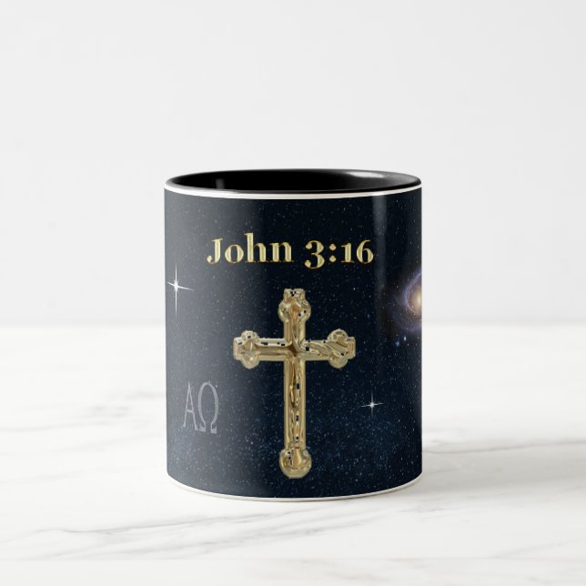 John 3:16 zweifarbige tasse (Mittel)