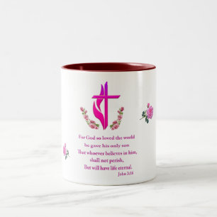 John 3:16 zweifarbige tasse