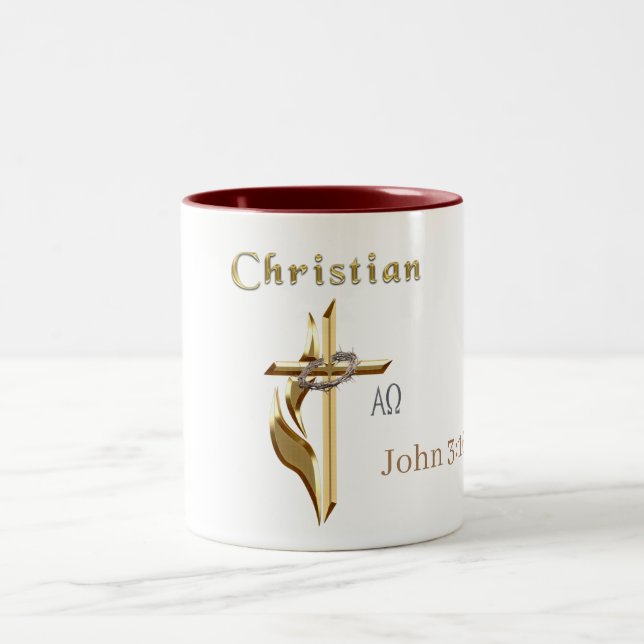John 3:16 zweifarbige tasse (Mittel)